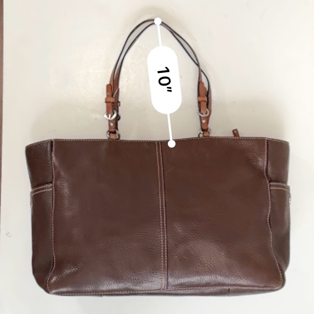 π Coach X-Large Chelsea Brown Pebbled Leather Tote - G063-F10026 - Picture 13 of 16